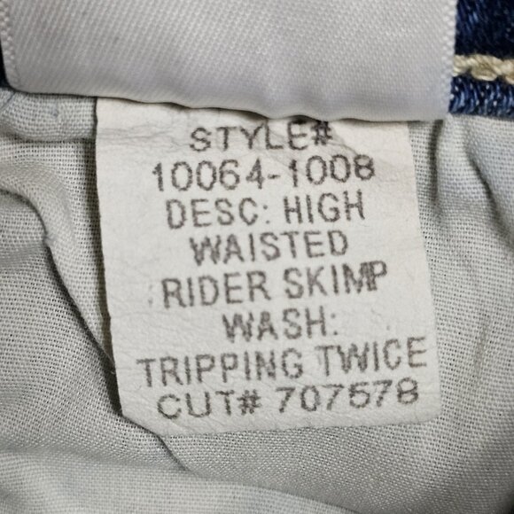 Mother High Waisted Rider Skimp Jeans Women's Size 27 Tripping Twice Distressed - Picture 9 of 9